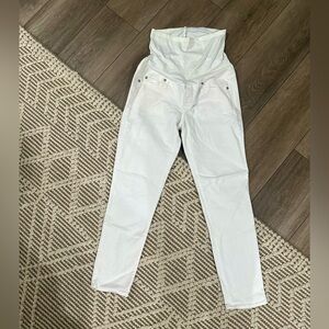 GAP Super Cute White Denim Maternity Pants | Size 26 Regular